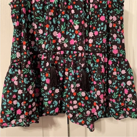 Kate Spade Floral Peplum Lace Yoke Top Size Medium - Picture 5 of 8